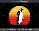 Penguin Retro vintage Style cricut cut svg png silhouette