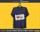 Pennsylvania PA Home Heart Native Map svg cricut cut