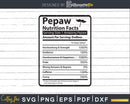 Pepaw Nutrition Facts Funny Fathers Day Svg Png Files