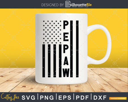 Pepaw USA Flag 4th Of July Svg Png T-shirt Design