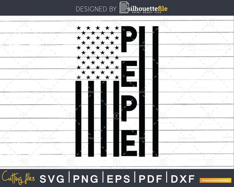 Pepe USA Flag 4th Of July Svg Png T-shirt Design