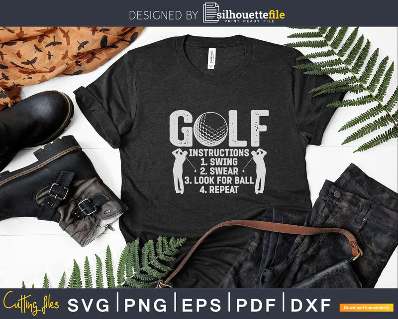 Perfect Golf Instructions Svg Dxf Cricut Cut Files
