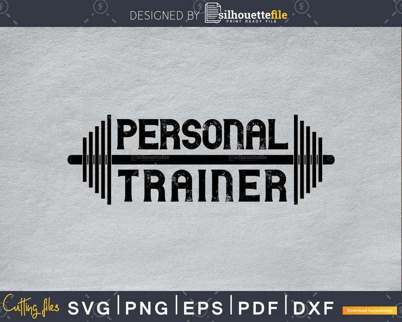 Personal Trainer Workout fitness svg printable cut file