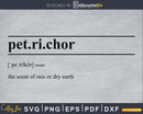 Petrichor definition svg printable file