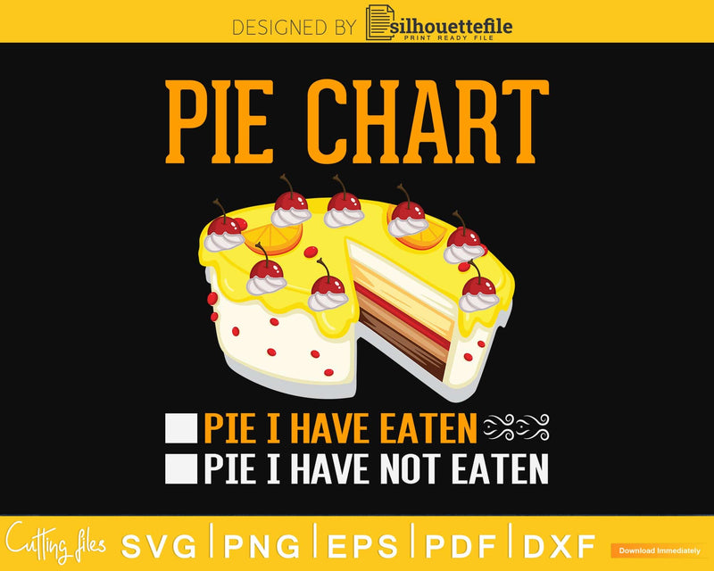 Pie chart design svg png cricut cutting silhouette files