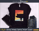 Pig Farm Animals Retro vintage Style digital cut svg png