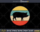 Pig Retro vintage Style digital cut svg png printable