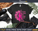 Pink Breast Cancer Awareness Sunflower svg png cut digital