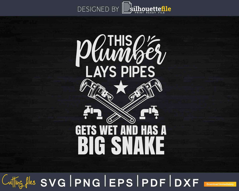 Pipe Fitter Lays Pipes And Gets Wet Plumbing Plumber Svg