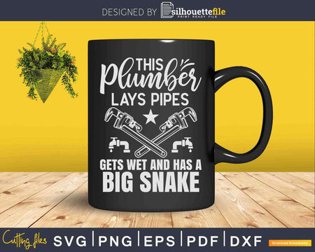 Pipe Fitter Lays Pipes And Gets Wet Plumbing Plumber Svg