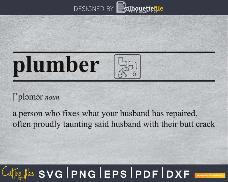 Plumber definition svg printable file