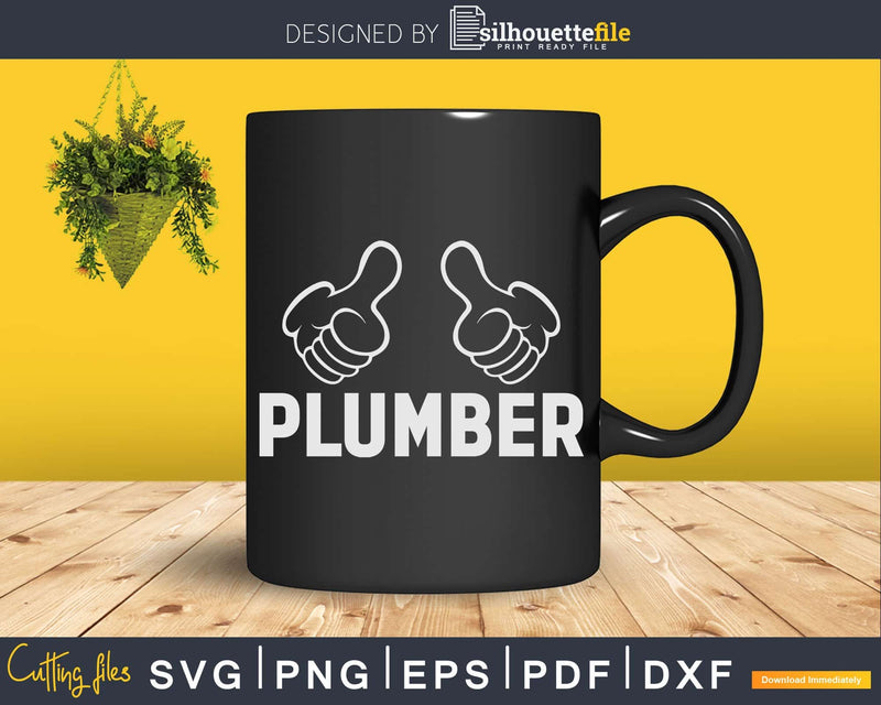Plumber with thumbs or finger Svg Png Dxf Digital Cut File