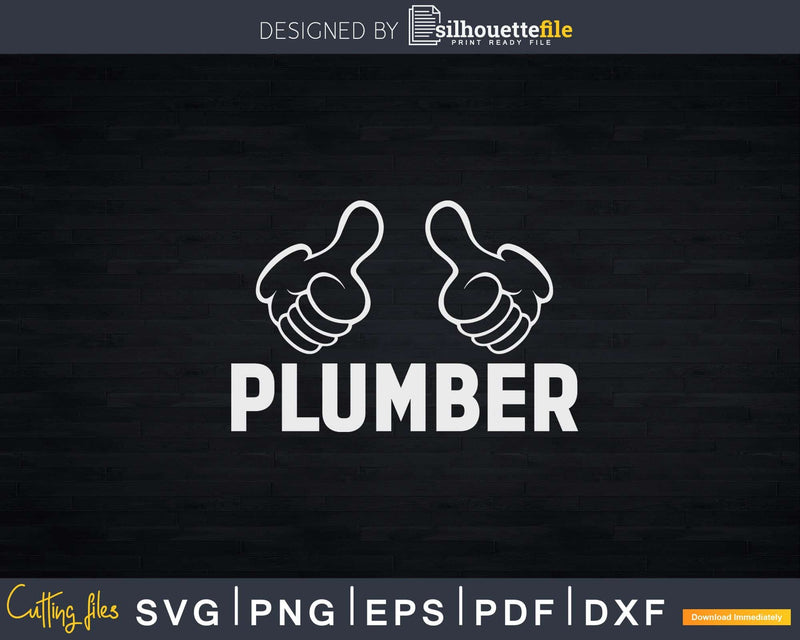 Plumber with thumbs or finger Svg Png Dxf Digital Cut File