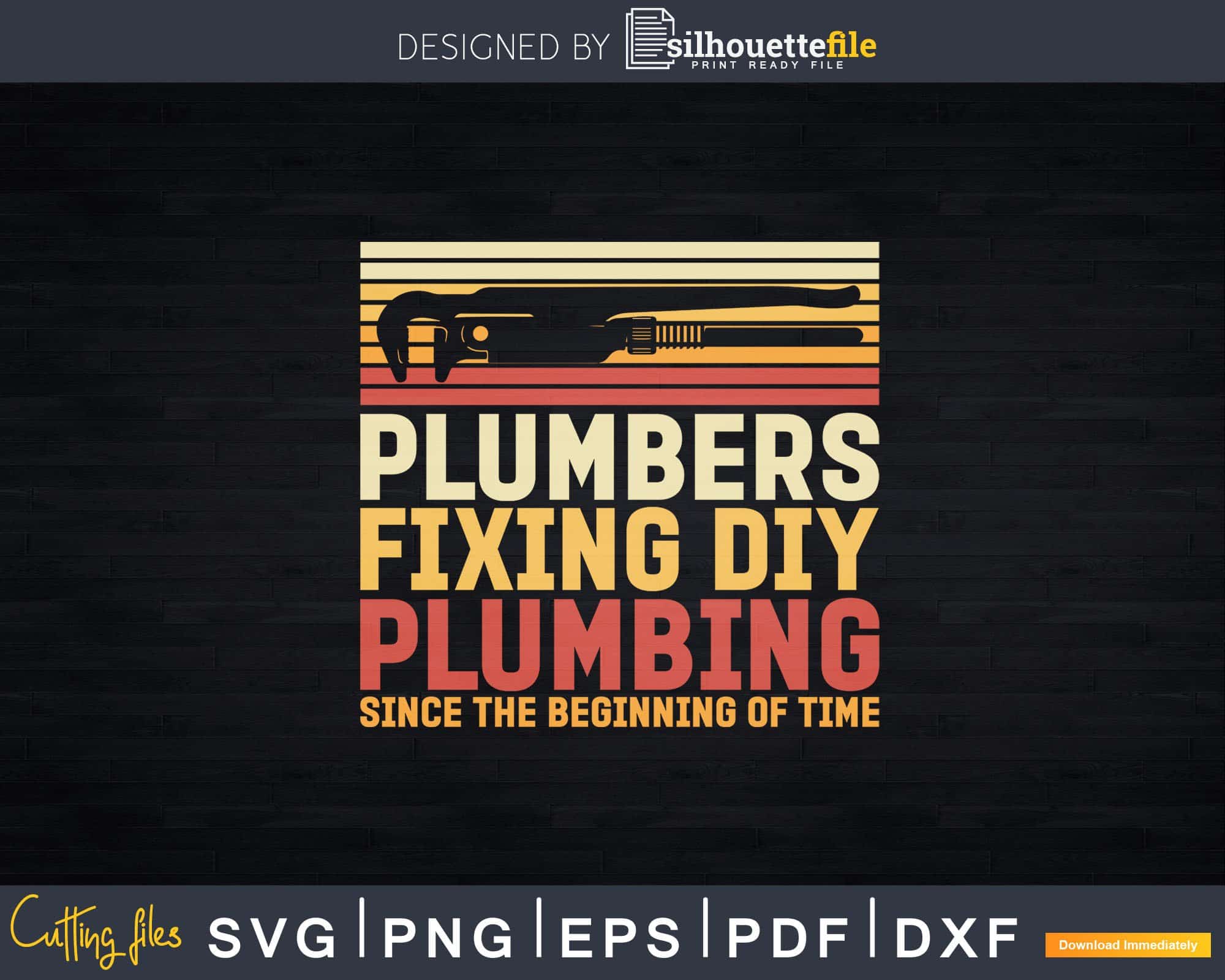 Plumbers Vector File Plumbers Fixing DIY Plumbing Svg Png Eps Editable Files | Silhouettefile