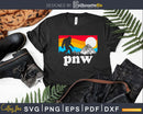 PNW Pacific Northwest Bigfoot Mountains Retro 80s Graphic