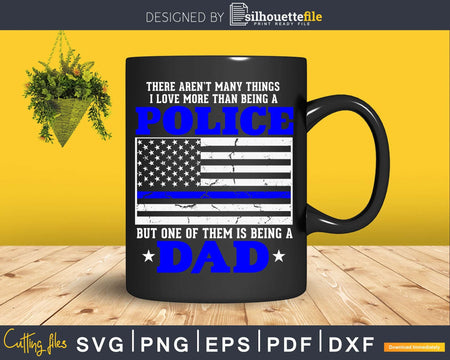 Police Dad & Son Daddy Father’s Day Christmas svg cutting