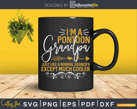 Pontooning Grandpa Funny Captain Svg Dxf Printable Cut Files