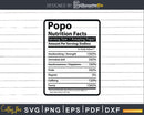 Popo Nutrition Facts Svg Dxf Png Cricut Files