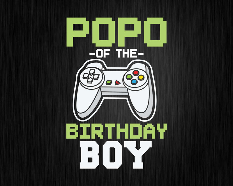 Popo of the Birthday Boy Matching Video Game cricut svg