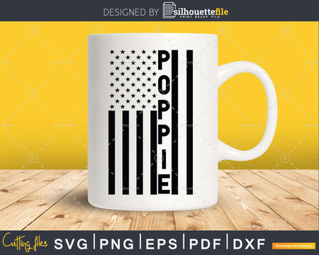 Poppie USA Flag 4th Of July Svg Png T-shirt Design