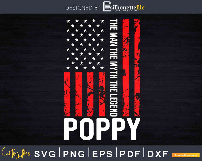 Poppy The Man Myth Legend Svg Dxf Png Cut Files For Crafters