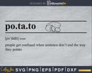 Potato definition svg printable file