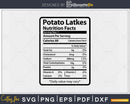 Potato Latkes Nutrition Facts Funny Thanksgiving Christmas