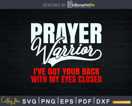 Prayer Warrior Bible Verse Christian svg design crciut