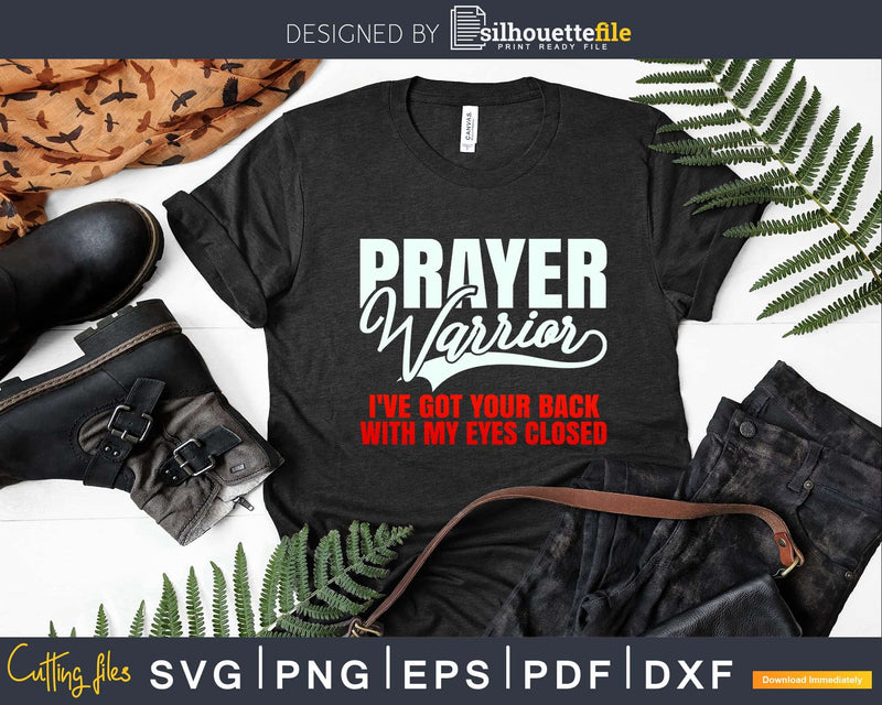 Prayer Warrior Bible Verse Christian svg design crciut