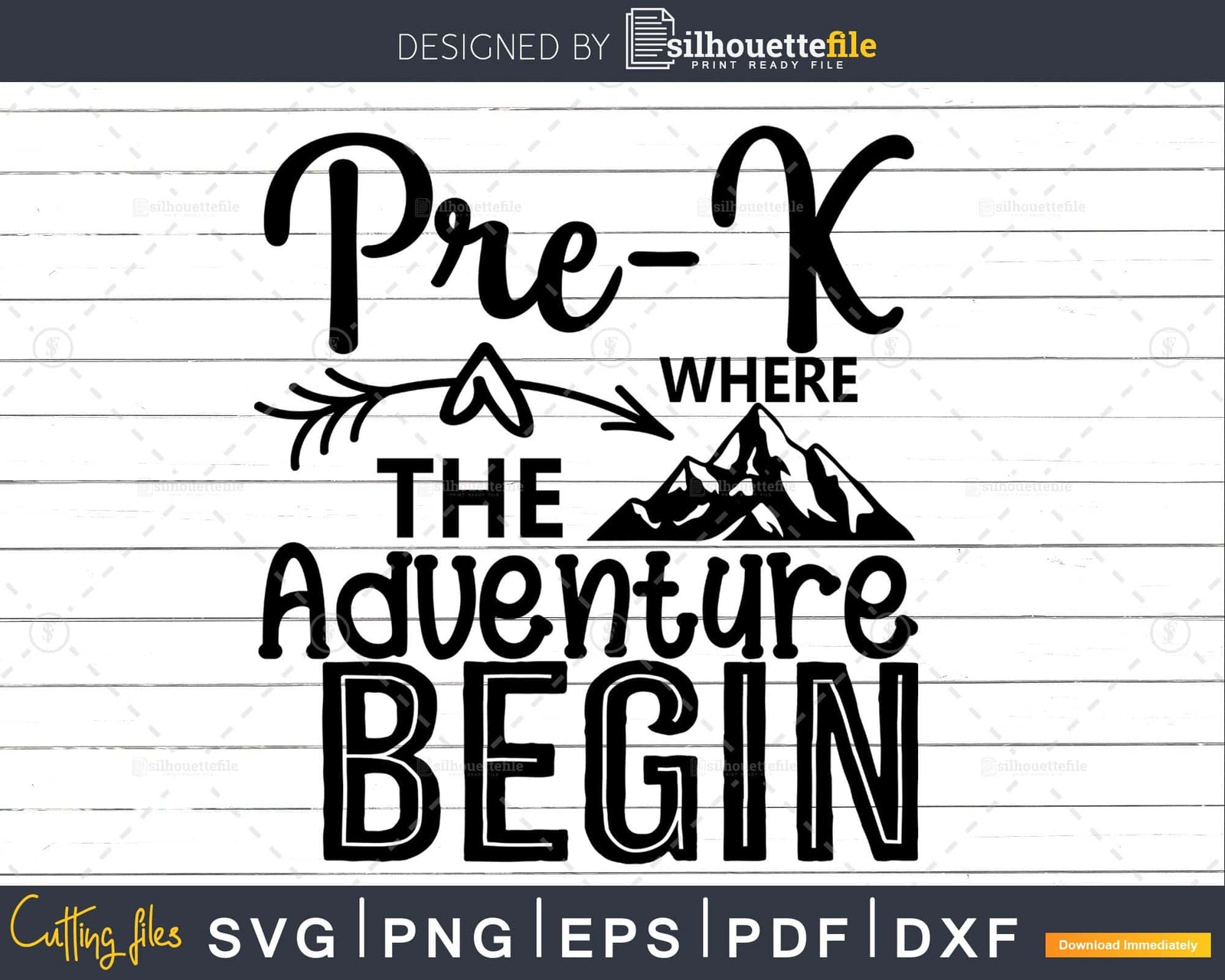 Pre-K Where the Adventure Begins Svg Pre-K Svg Cricut Cut | Silhouettefile