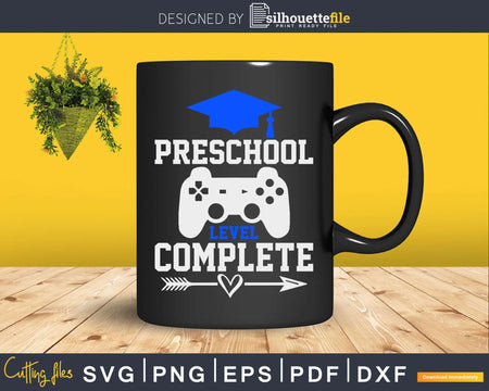 Preschool Level Complete Gamer Class Of 2021 Graduation Svg