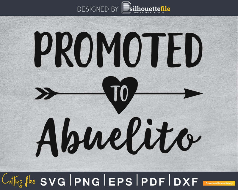 Promoted To Abuelito SVG digital cutting file