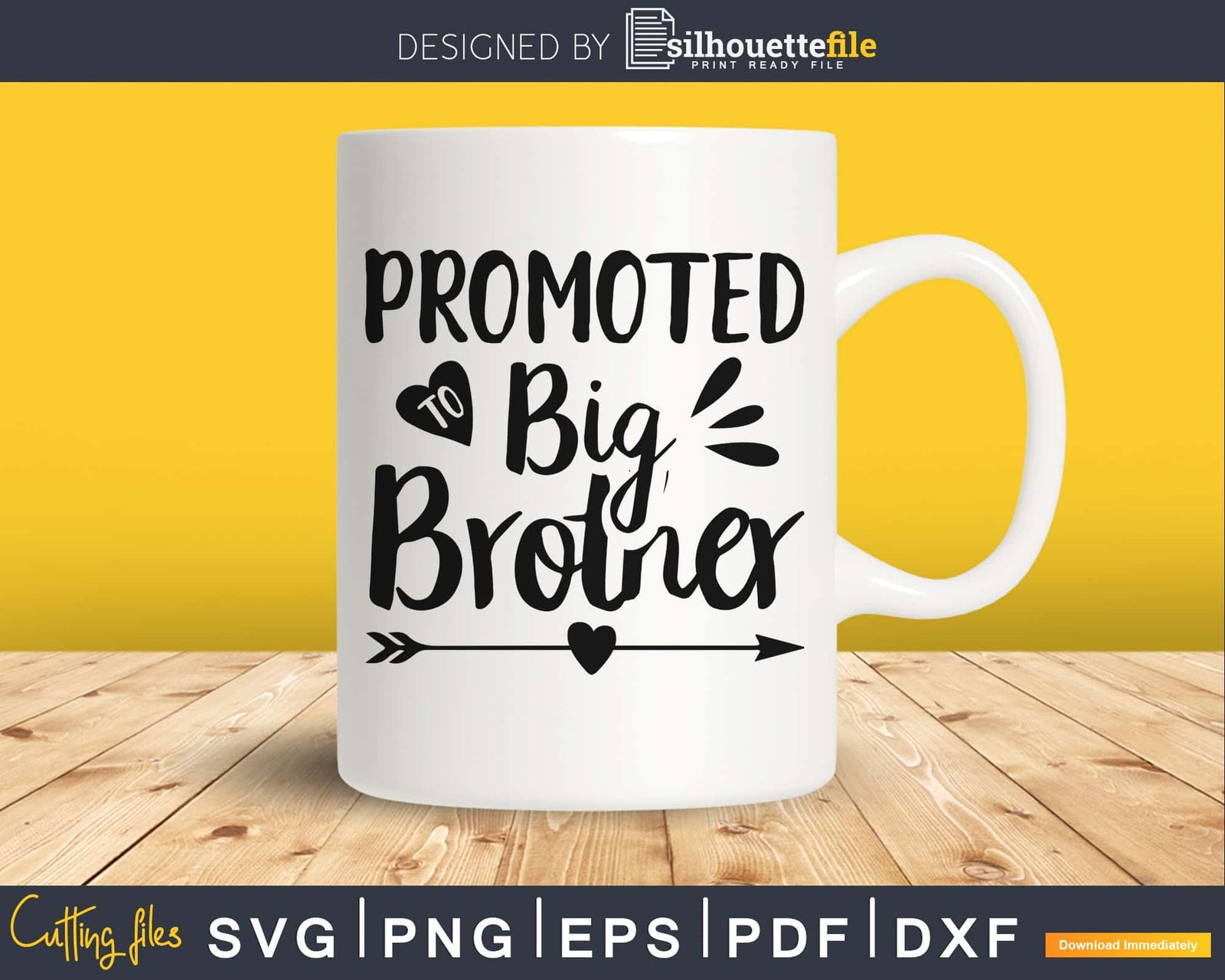 Promoted To Big Brother Svg Cutting Print Ready File Silhouettefile