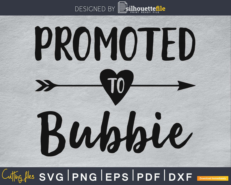 Promoted To Bubbie SVG digital cutting file