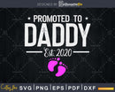 Promoted To Daddy Est. 2020 New Dad First svg cut files