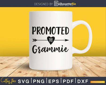 Promoted To Grammie SVG PNG cricut print-ready file