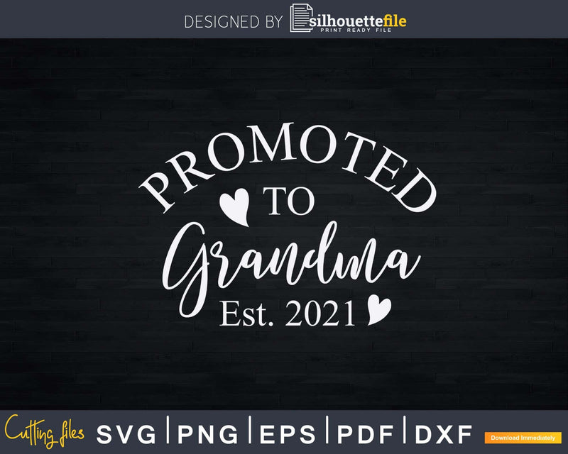 Promoted To Grandma Est. 2021 Svg T-shirt Designs