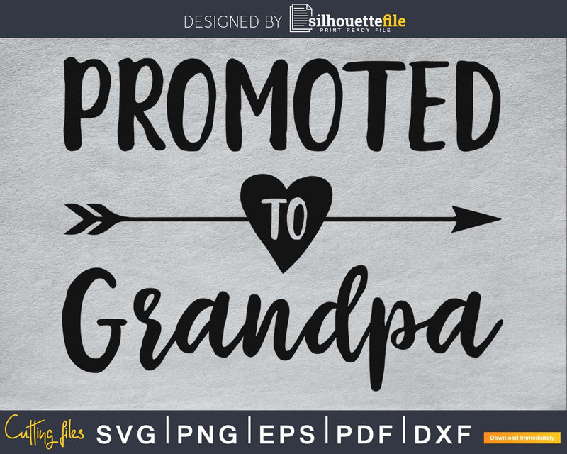 Promoted To Grandpa SVG PNG cutting printable file