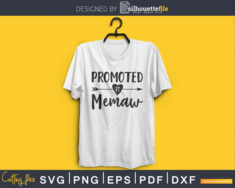 Promoted To Memaw SVG digital cutting printable file