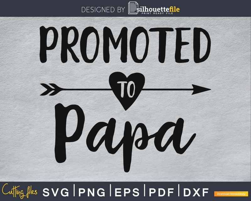 Promoted To Papa SVG PNG Cutting Printable File