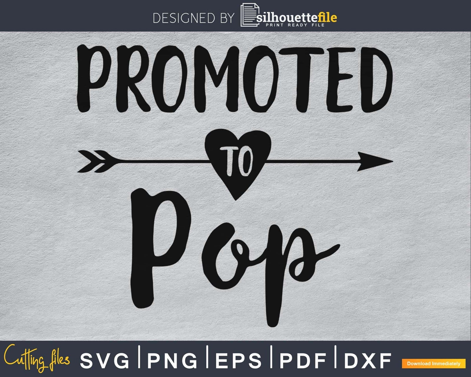Promoted To Pop SVG PNG cricut print-ready file | SilhouetteFile