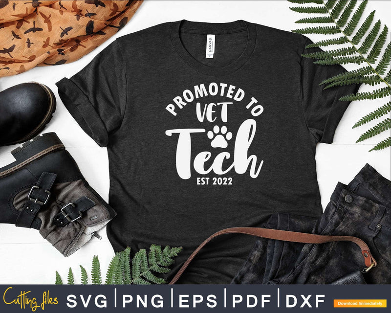 Promoted To Vet Tech Svg Png Graphic T-shirt Designs