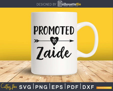 Promoted To Zaide SVG digital cutting file