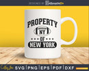 Property of New York NY Football svg png dxf cut files
