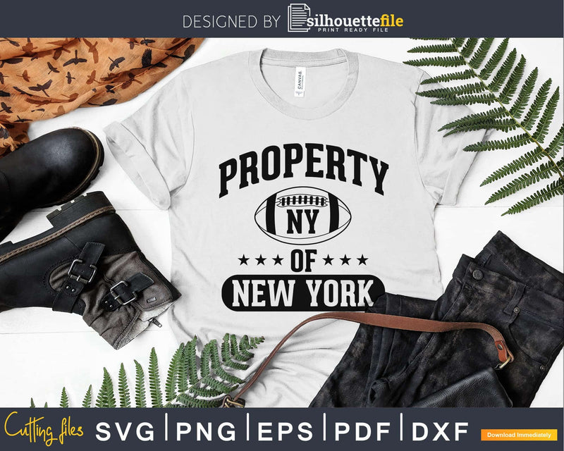 Property of New York NY Football svg png dxf cut files