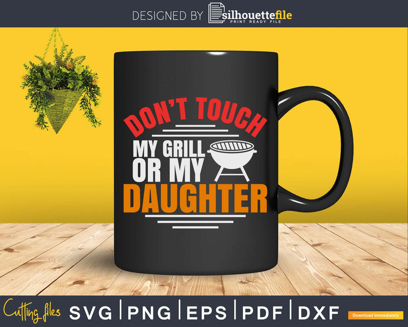 Protective Daddy Shirt Daughter Dad Barbecue Grilling Svg