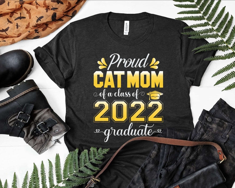 Proud Cat Mom of a Class 2022 Graduate Funny Senior Svg Png