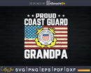 Proud Coast Guard Grandpa With American Flag Svg Cricut Cut