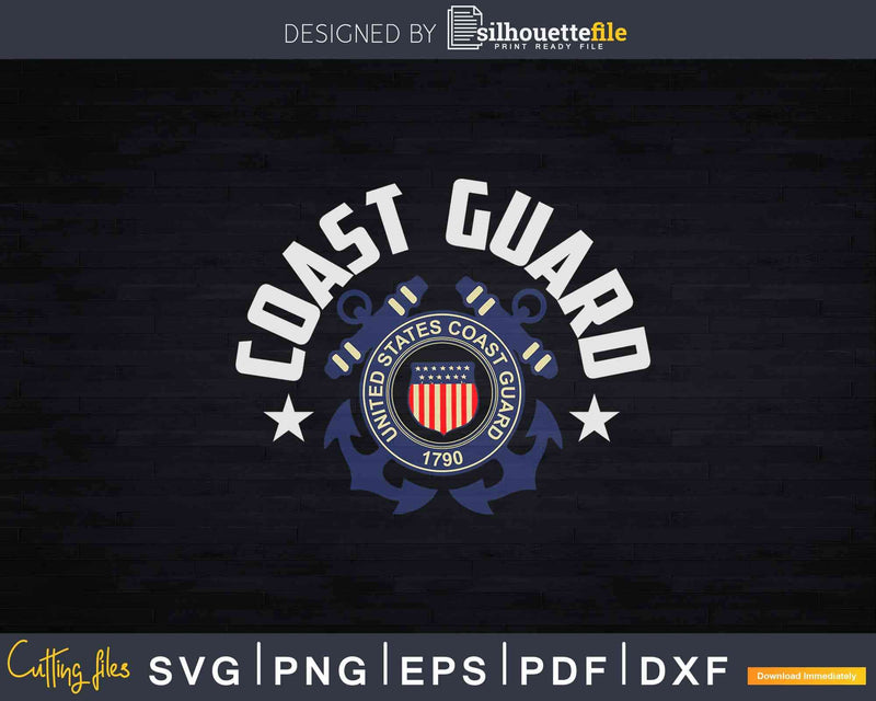 Proud Coast Guard Military Pride Svg Cricut Cut Files