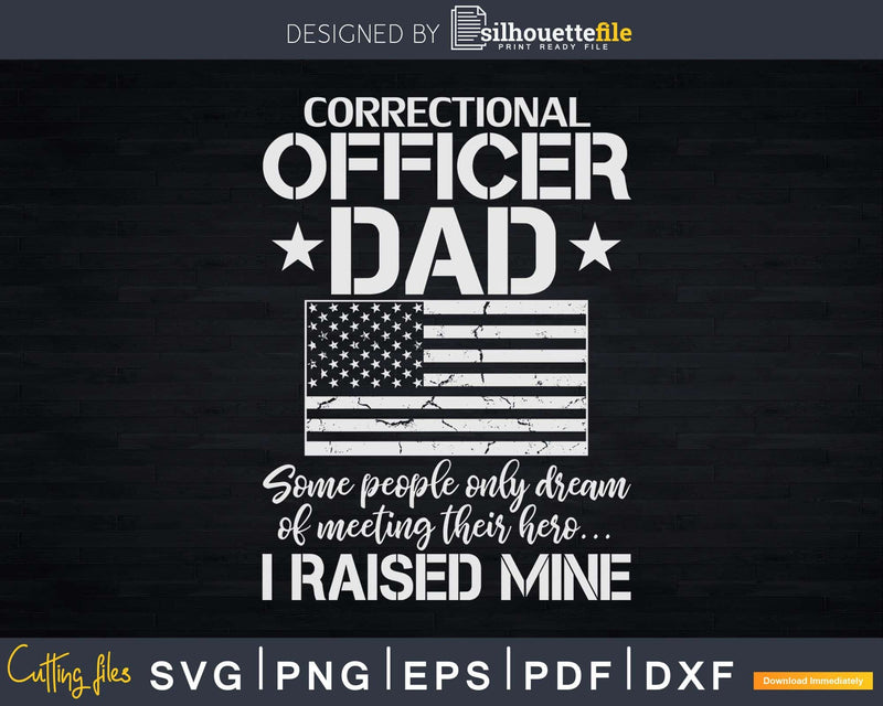 Proud Correctional Officer Dad Penal Father American Flag